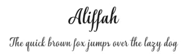 Aliffah by Kong Font — Script Handwritten Font — thumbnail 1