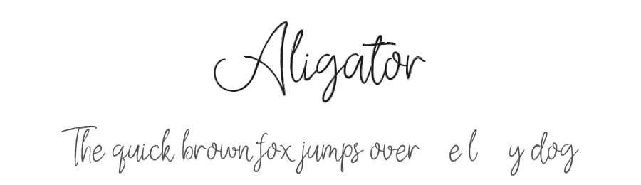 Aligator by vilogsign — Script Handwritten Font