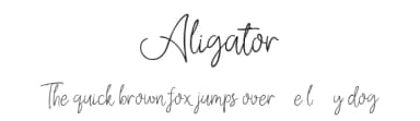 Aligator by vilogsign — Script Handwritten Font — thumbnail 1