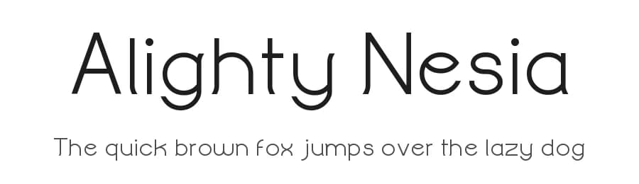 Alighty Nesia by 7NTypes — Sans Serif Font