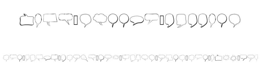Alin Speech Bubbles by Haslinda Adnan — Dingbats Font