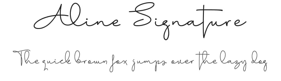 Aline Signature by Kong Font — Script Handwritten Font