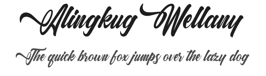 Alingkug Wellany by Kotak Kuning Studio — Script Handwritten Font