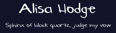 Alisa Hodge by Jenna Smith — Script Handwritten Font — thumbnail 2
