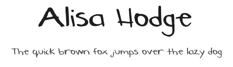 Alisa Hodge by Jenna Smith — Script Handwritten Font