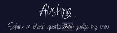 Alisking by Ditatype — Script Handwritten Font — thumbnail 2