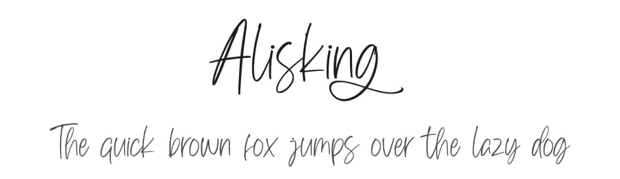 Alisking by Ditatype — Script Handwritten Font