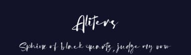 Aliters by Vultype — Script Handwritten Font — thumbnail 2