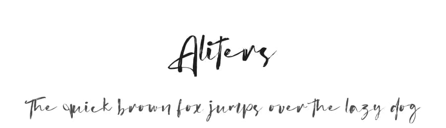 Aliters by Vultype — Script Handwritten Font