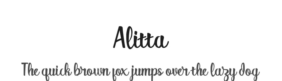 Alitta by Omotu Studio — Script Handwritten Font