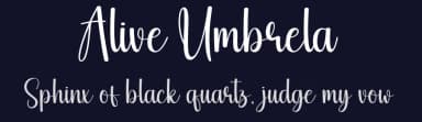 Alive Umbrela by Scratchones — Script Handwritten Font — thumbnail 2