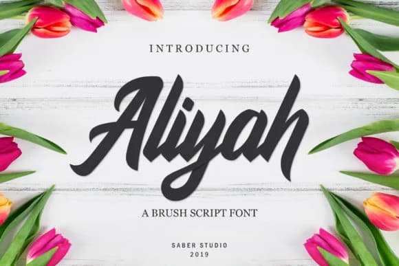 Aliyah Font by Saber Studio — Script Handwritten Font