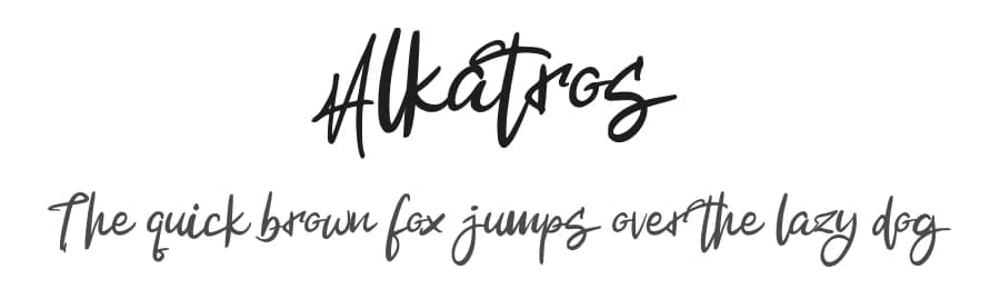 Alkatros by Vunira Design — Script Handwritten Font