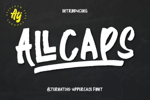 All Caps Font by Atjcloth Studio — Script Handwritten Font