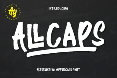 All Caps Font by Atjcloth Studio — Script Handwritten Font — thumbnail 1