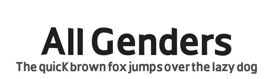 All Genders by Abdo Naji Alawdi Rassam — Sans Serif Font