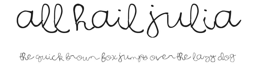 All Hail Julia by Denne — Script Handwritten Font