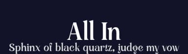 All In by Handpik — Serif Font — thumbnail 2