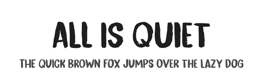 All Is Quiet by D K — Script Handwritten Font