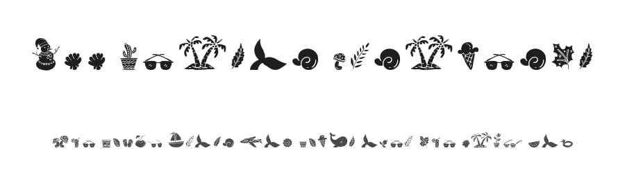 All Season Ornaments by 7NTypes — Dingbats Font