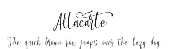 Allacarte by Mengulirpena — Script Handwritten Font
