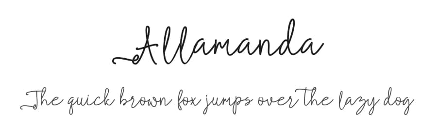 Allamanda by Analogous Studio — Script Handwritten Font
