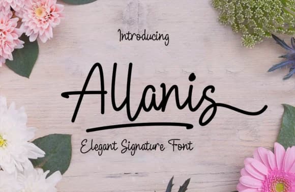 Allanis Font by nurfdesigns — Script Handwritten Font