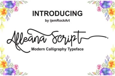 Alleana Script Font by Ijem RockArt — Script Handwritten Font — thumbnail 1
