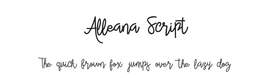 Alleana Script by ijem — Script Handwritten Font