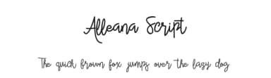 Alleana Script by ijem — Script Handwritten Font — thumbnail 1