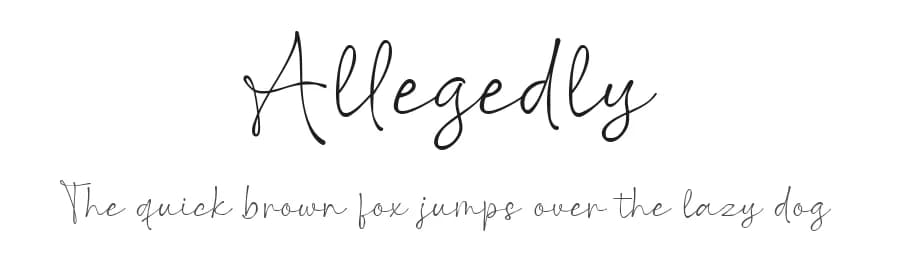 Allegedly by Niskala Huruf — Script Handwritten Font — preview 1