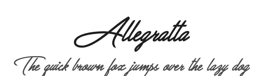 Allegratta by Billy Argel Fonts ® — Script Handwritten Font