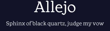 Allejo by Thiago Matsunaga — Serif Font — thumbnail 2
