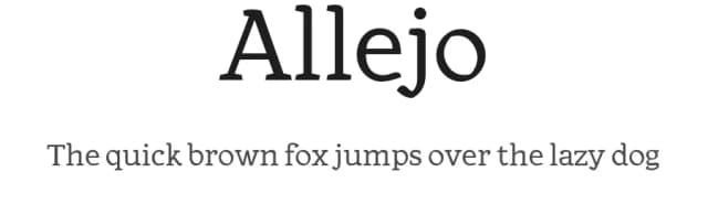 Allejo by Thiago Matsunaga — Serif Font