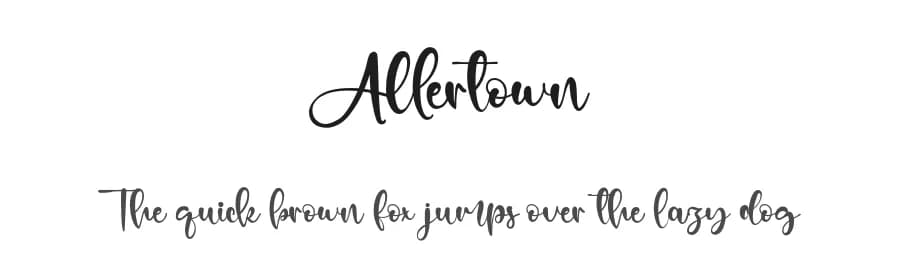 Allertown by Kong Font — Script Handwritten Font