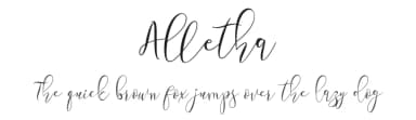 Alletha by Yoga Letter — Script Handwritten Font — thumbnail 1