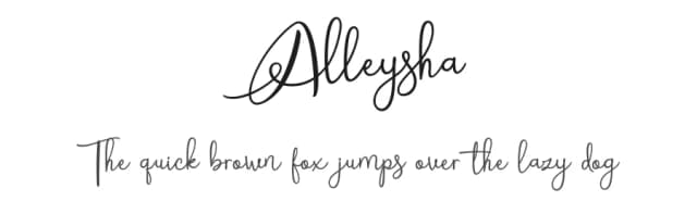 Alleysha by HIRO std — Script Handwritten Font