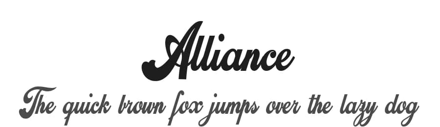 Alliance by Billy Argel Fonts ® — Script Handwritten Font