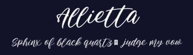 Allietta by Cupcake Std — Script Handwritten Font — thumbnail 2