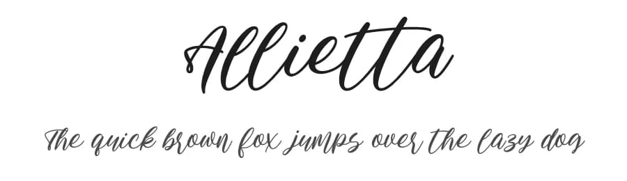 Allietta by Cupcake Std — Script Handwritten Font