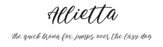 Allietta by Cupcake Std — Script Handwritten Font