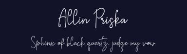 Allin Priska by Nabila — Script Handwritten Font — thumbnail 2
