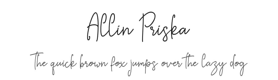 Allin Priska by Nabila — Script Handwritten Font