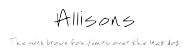 Allisons by Allison Clark — Script Handwritten Font — thumbnail 1
