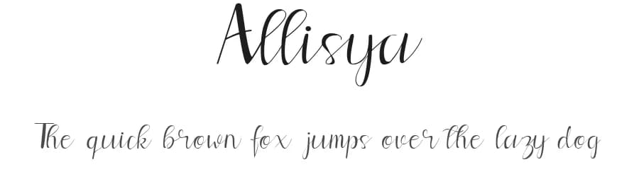 Allisya by I Made Astawa — Script Handwritten Font