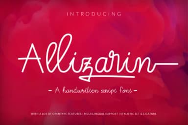 Allizarin Font by dendysign — Script Handwritten Font — thumbnail 1