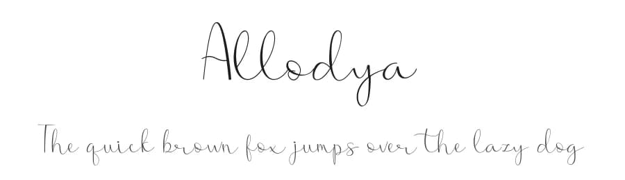 Allodya by Tiny Hand Letter — Script Handwritten Font