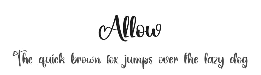Allow by Scratchones — Script Handwritten Font