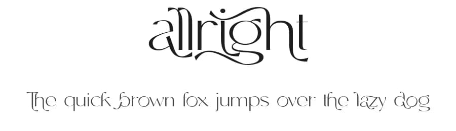 Allright by 177Studio — Sans Serif Font