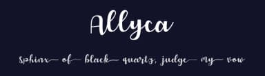 Allyca by Masanis Studio — Script Handwritten Font — thumbnail 2